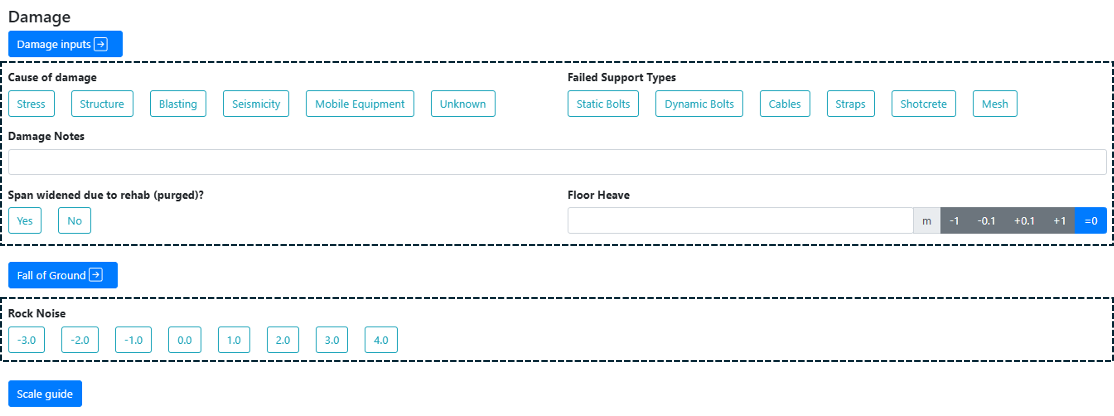 Detailed Damage Inspection Additional Inputs