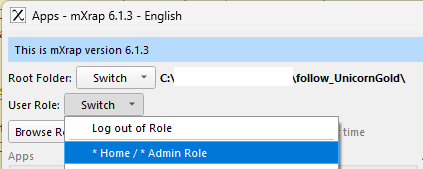 mXsync Sélectionner le rôle