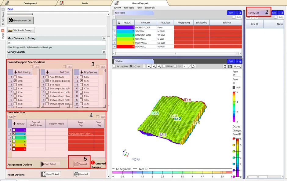Editing ground support tags