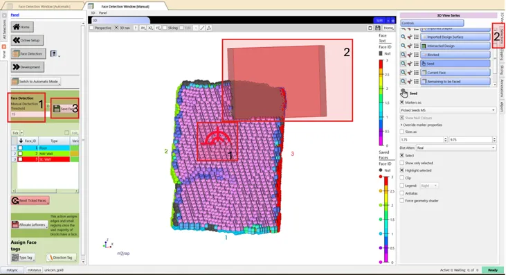 Saving manual face definitions