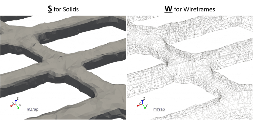 Surface wireframe mode