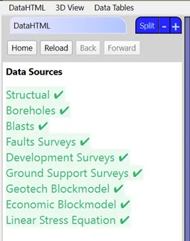 Data source list