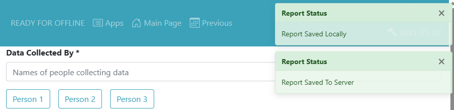 Sucessfully saved report